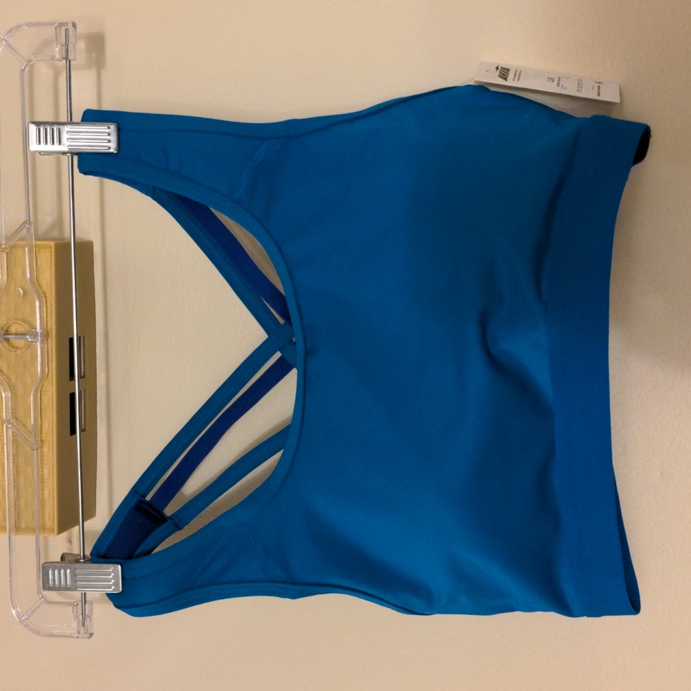 Avia large blue cross back sports bra